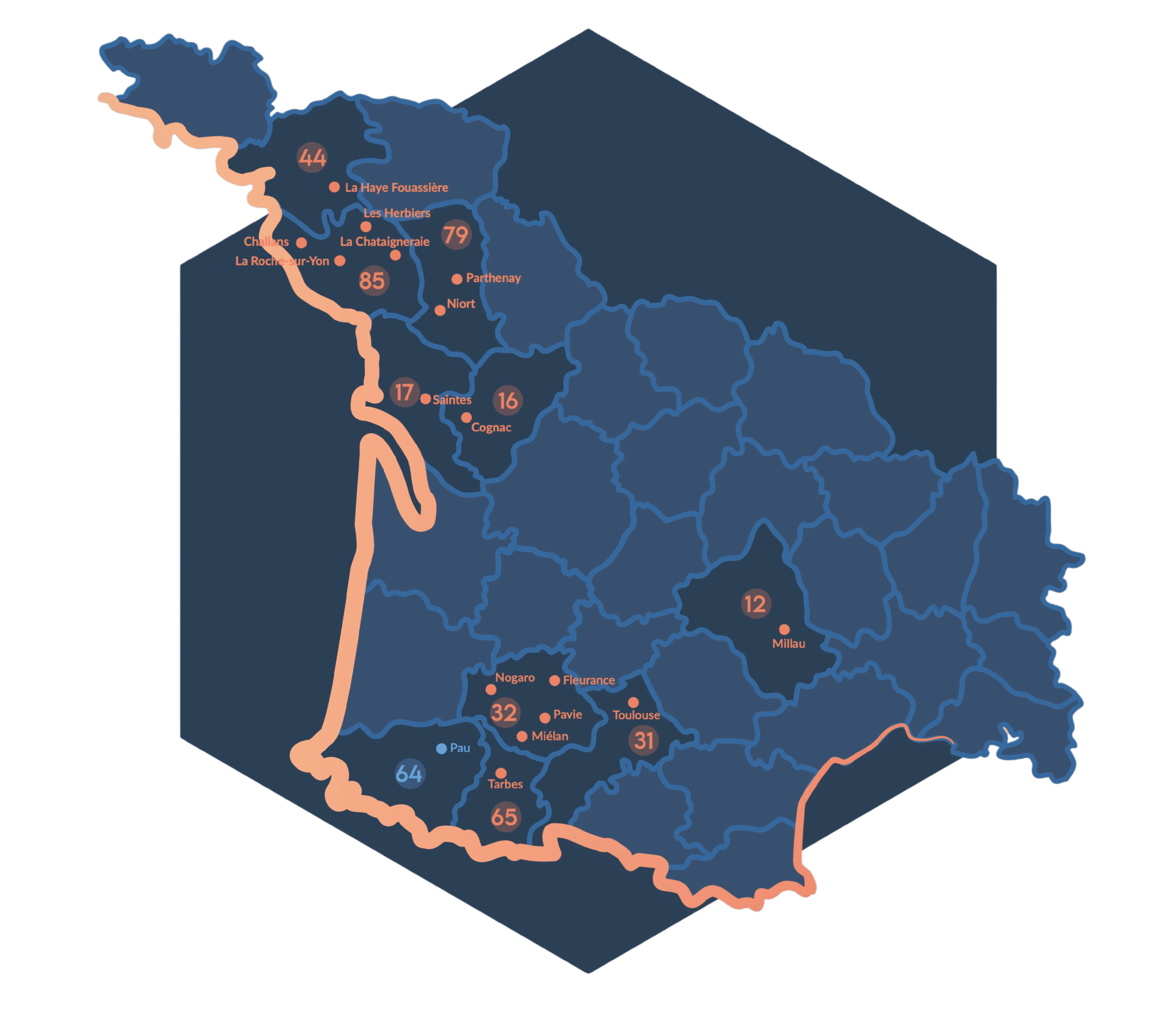 Carte du réseau ÉLAN